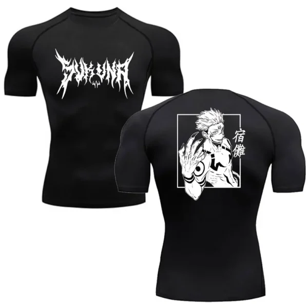 Anime Jujutsu Kaisen Compression Shirt Men Fitness - Image 3