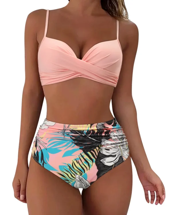 Vintage High Waist Bikinis 2025 Women Push Up Swimwear