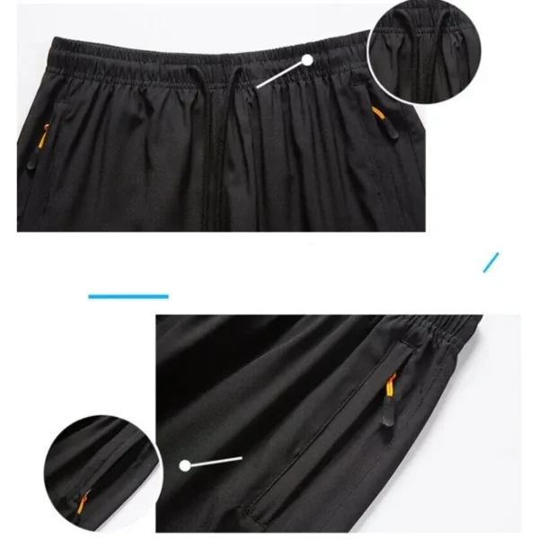 Ice Silk Shorts Men's Summer Beach Pants Casual Loose - Image 2