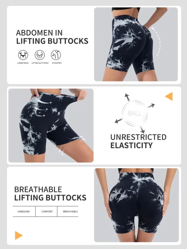 WOMENS High Waist and Lifting Sports Shorts Running Fitness Yoga - Image 5