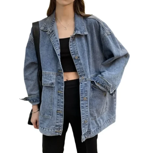 Loose Women's Denim Jacket Spring Autumn New Korean Style - Image 2