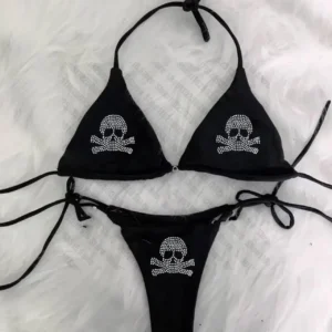 Skull emo Swimsuit Women  Swimwear Beachwear