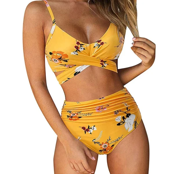 Hot 12 Colors Women Slim Bikini Sets High Waisted Sexy Swimwear - Image 5