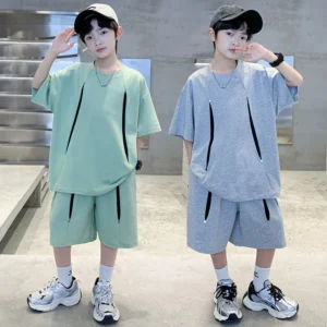 Boy Breif Style Cotton T-shirt Shorts 2 Piece Clothes