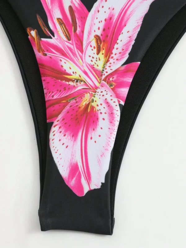 New Flower Bikini Set Women's High Waist Long Skirt - Image 4