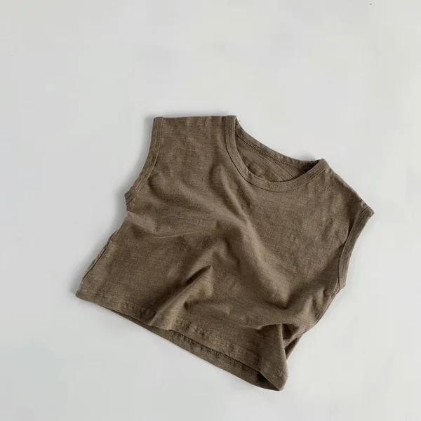 Children Slub Cotton T Shirts Korean Fashion Toddler Kids - Image 3