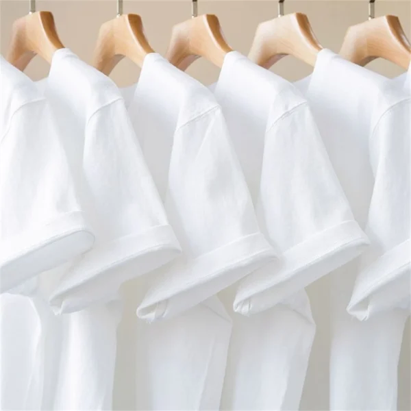 Men T Shirt Summer Cotton Tops  Blank Tshirts - Image 2
