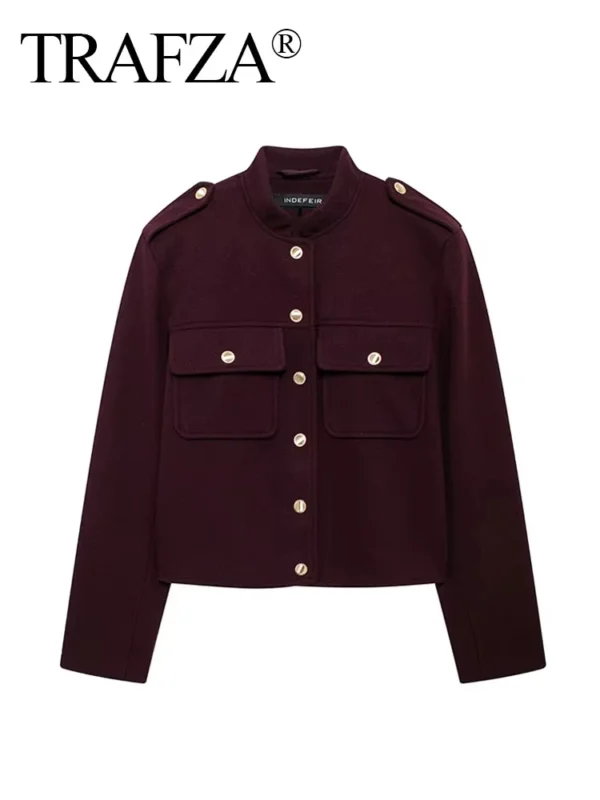 TRAFZA Female Street Fashion Jacket Fashion Long Sleeves - Image 3