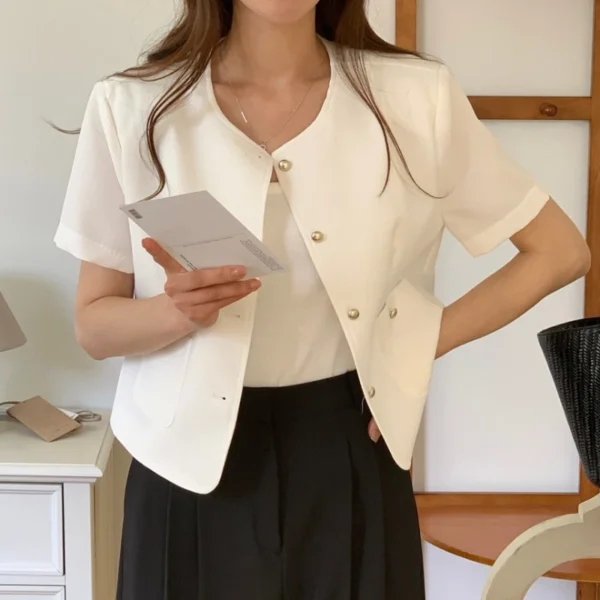 REALEFT Summer Single Breasted Women's Short Jackets - Image 2