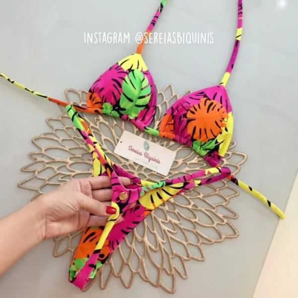2025 Women's Bikini Swimsuit Women's Split Solid Color - Image 6