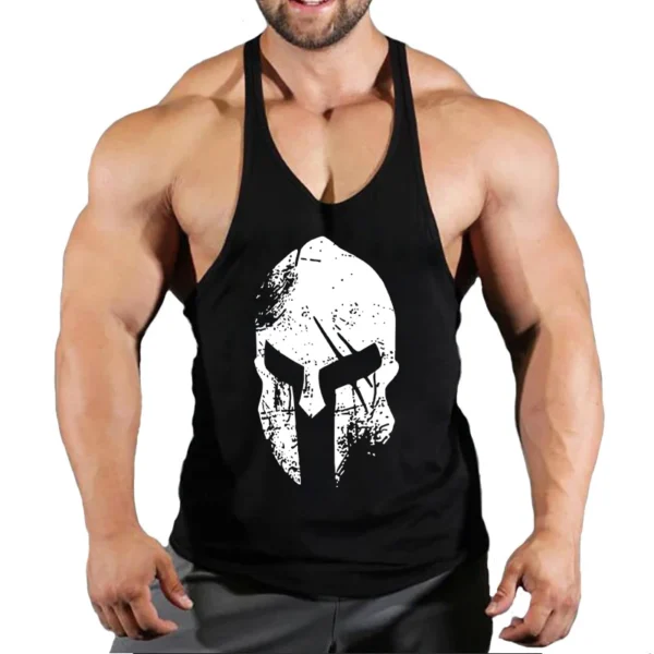 Men's solid color fitness trend print pattern