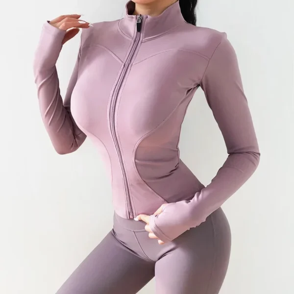 Women's Slimming Yoga Jacket Fitness Long Sleeve - Image 3