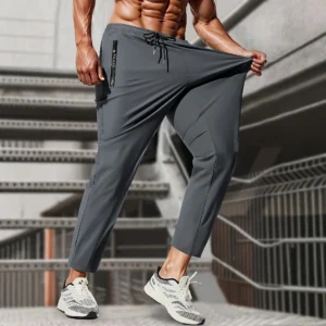 Joggers with Zipper Pockets Breathable Stretchy Athletic Pants