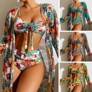 Sexy Women Beach Bikinis Three Pieces Bikini Swimwear