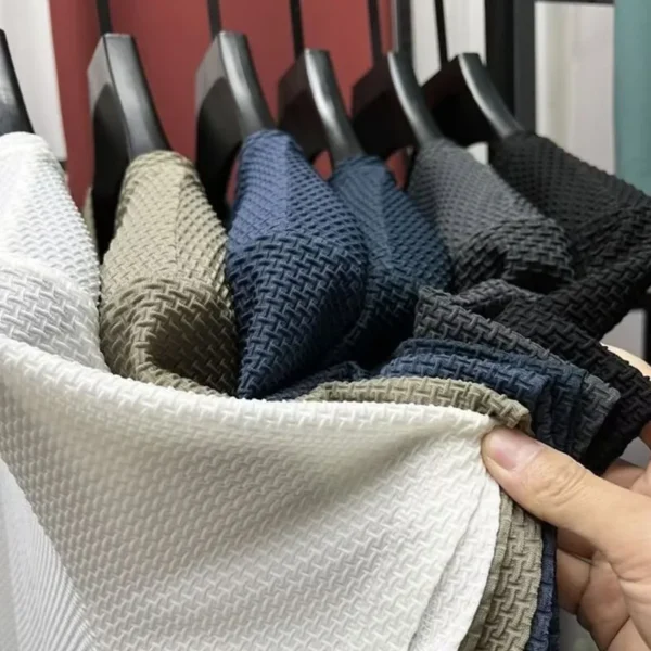 Men Mesh Ice Silk T-shirt Men's Round Neck Short sleeved New - Image 6