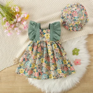 Baby Girl Dress, Summer New Ruffled Sleeve Children's