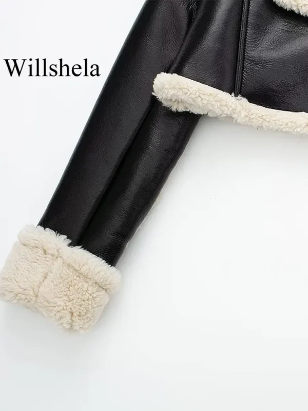 Willshela Women Fashion Solid Front Zipper Jackets Vintage - Image 4