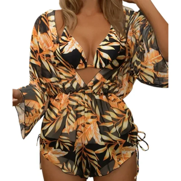 Sexy Print Bikini Set Three Piece Swimming Suits - Image 6