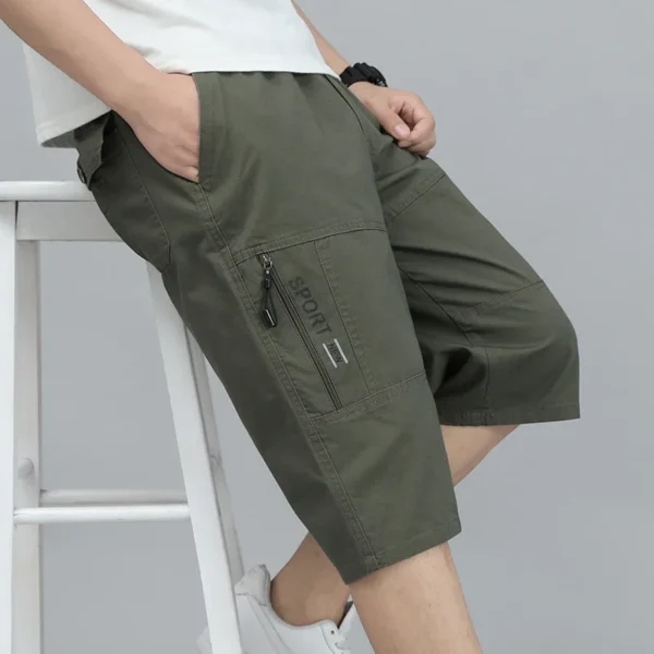 Mens Cargo Shorts Knee Pants Jogger Pants - Image 2