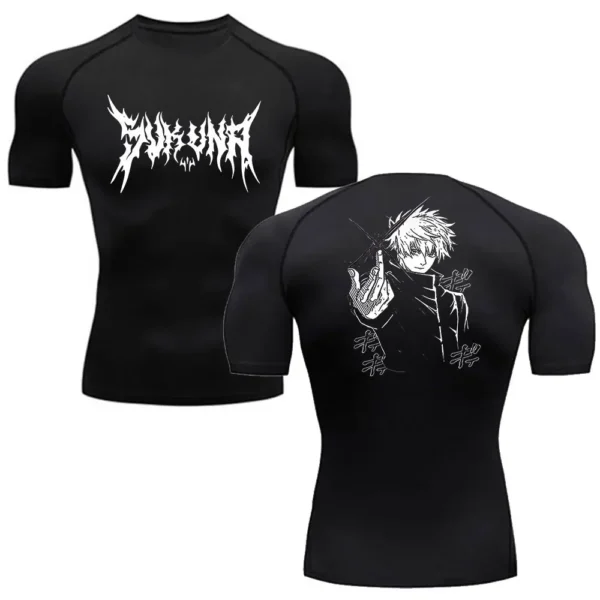 Anime Jujutsu Kaisen Compression Shirt Men Fitness - Image 2