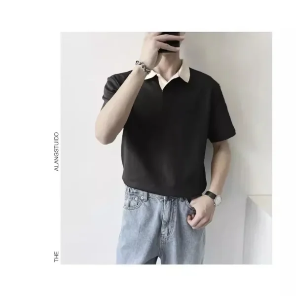 Polo Shirt Men's Short Sleeves  T-shirt Available - Image 3