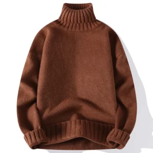 New Turtleneck Sweater Men Pullover Knitted Black Sweater