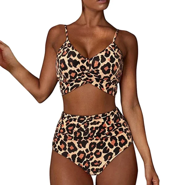 Hot 12 Colors Women Slim Bikini Sets High Waisted Sexy Swimwear - Image 2
