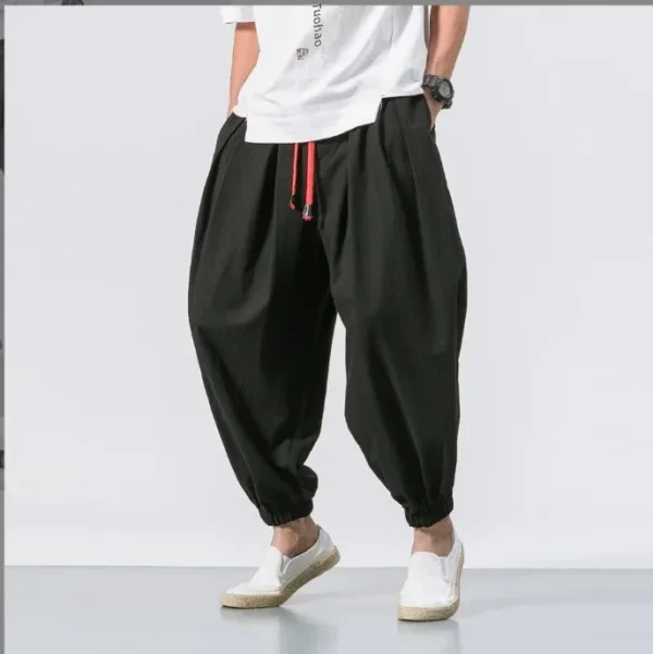 Chinese Style Japanese Loose-Fit Wide-Leg Casual Pants - Image 2