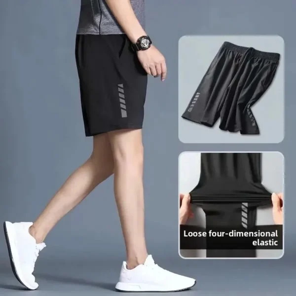 Men's Sporty Casual Basketball Training Running Shorts - Image 2