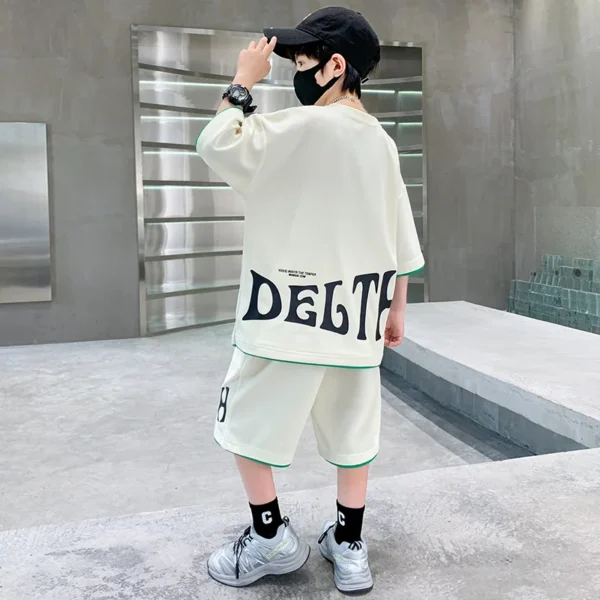 Boys Letter Print Sport Suit Kids Teenager - Image 6