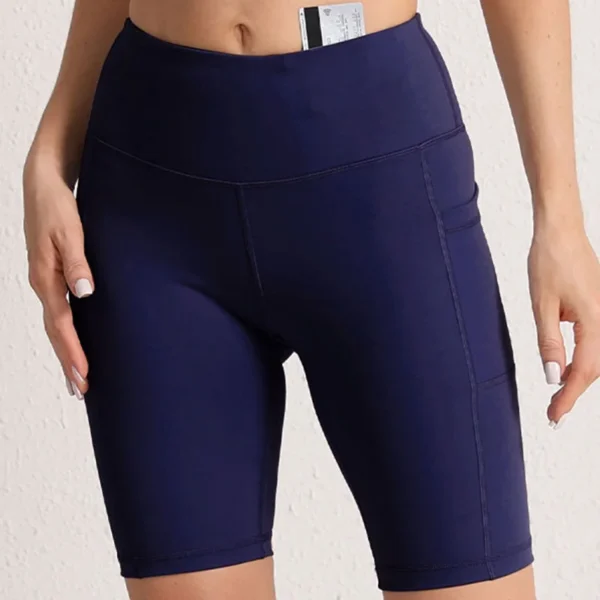 Women Yoga Shorts Female Solid Color Leggings - Image 2
