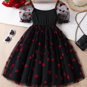 Girls Dresses Summer Girl Tutu Dress Puff Sleeve