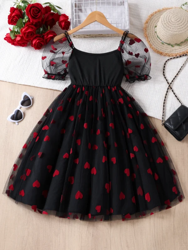 Girls Dresses Summer Girl Tutu Dress Puff Sleeve