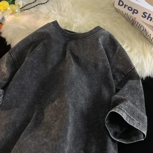 Quality Oversized Acid Washed Y2K T Shirt men Vintage T-shirts