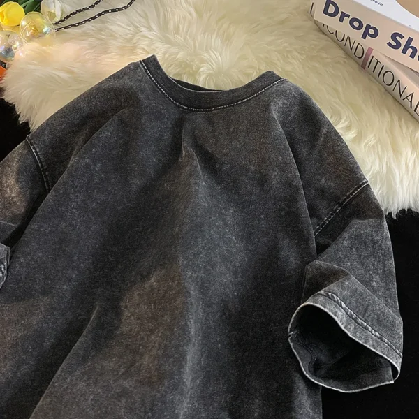 Quality Oversized Acid Washed Y2K T Shirt men Vintage T-shirts