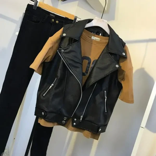 Spring Pu Leather Jacket Women's Student Korean Style