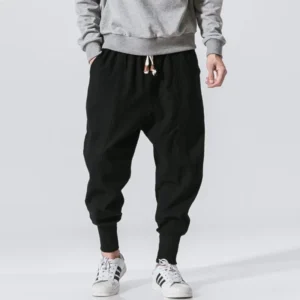 Japanese Style Cotton Linen Pants Plus Size Chinese Style