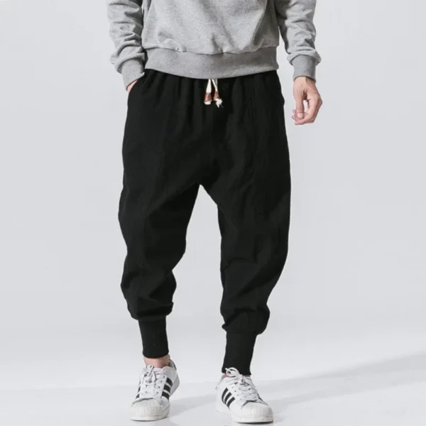 Japanese Style Cotton Linen Pants Plus Size Chinese Style