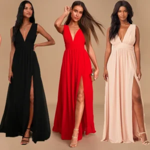 Red Mesh Backless Bodycon Maxi Dress – Summer Party