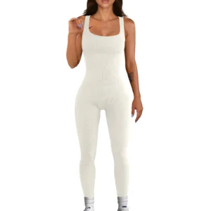 Women's Winter New Threaded Yoga Suit  Slim Sexy Jumpsuit