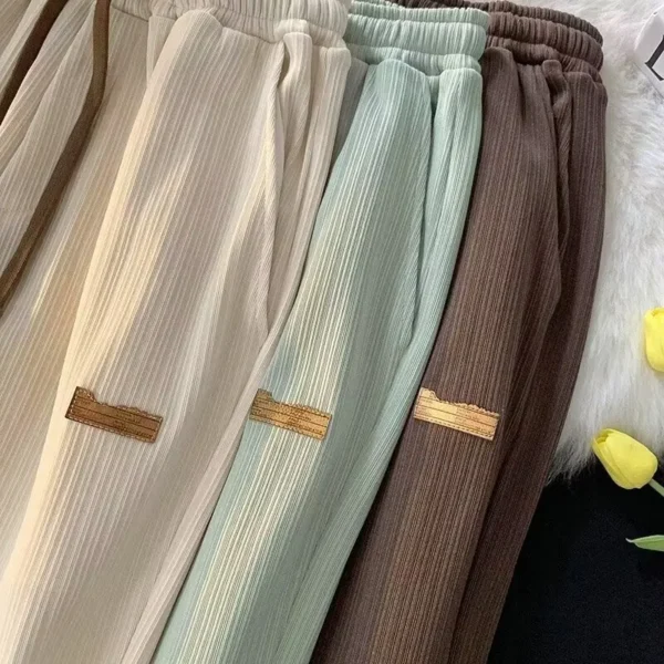 Summer ice silk wide leg pants for men, loose and flowing - Image 6