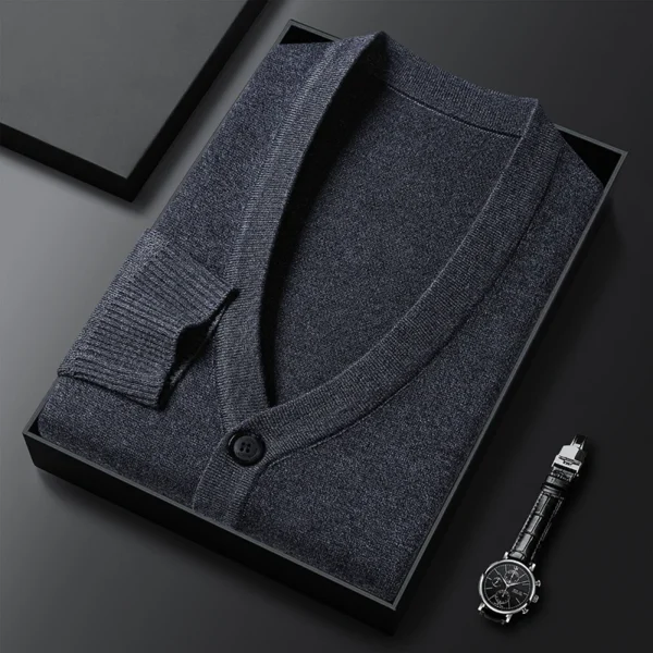 Premium luxury solid color V-neck single breasted