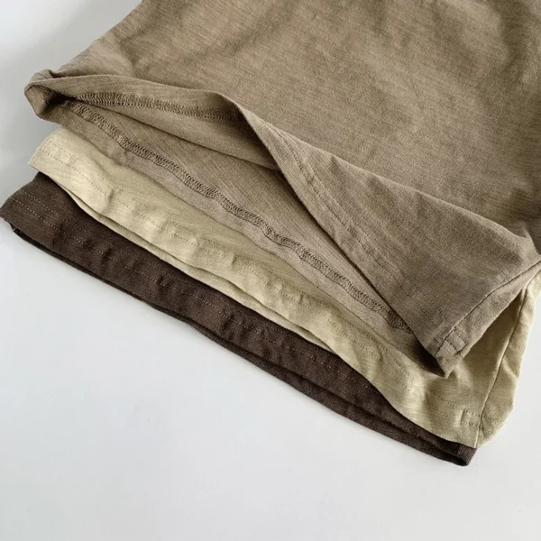 Children Slub Cotton T Shirts Korean Fashion Toddler Kids - Image 6