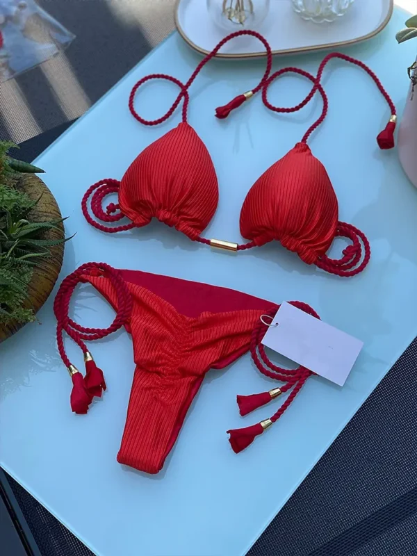 Adjustable Bandage Bikini Set  Swimwear Swimsuit Woman Sexy Bathing - Image 3