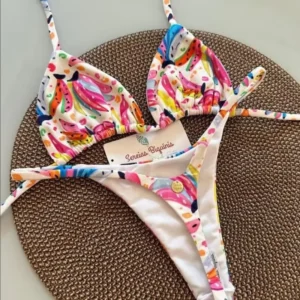2025 Women's Bikini Swimsuit Women's Split Solid Color