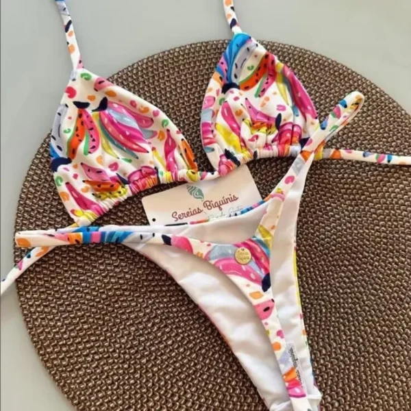 2025 Women's Bikini Swimsuit Women's Split Solid Color