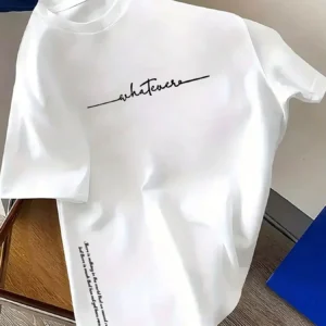 Summer streetwear minimalist letter print pattern T-shirt