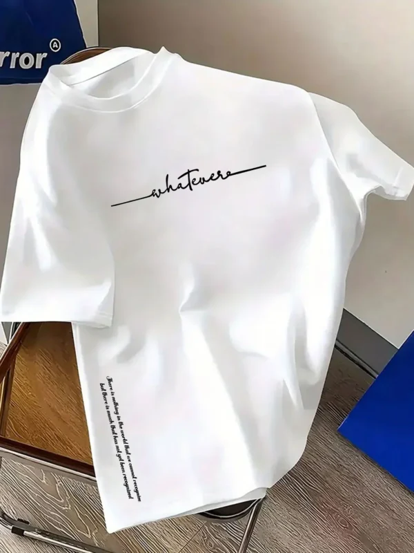 Summer streetwear minimalist letter print pattern T-shirt