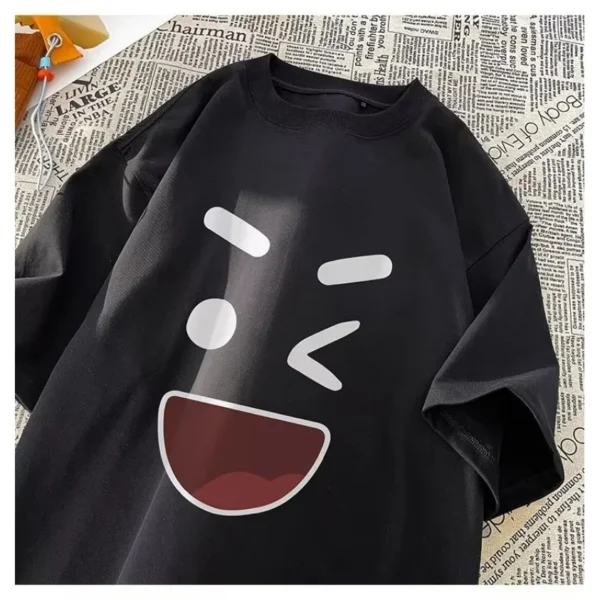 Korean loose fit fashionable T-shirt casual men - Image 6
