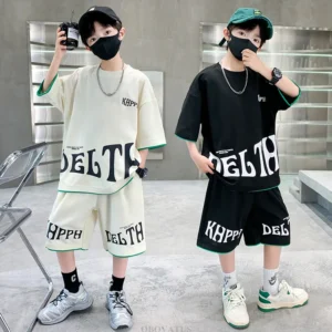 Boys Letter Print Sport Suit Kids Teenager